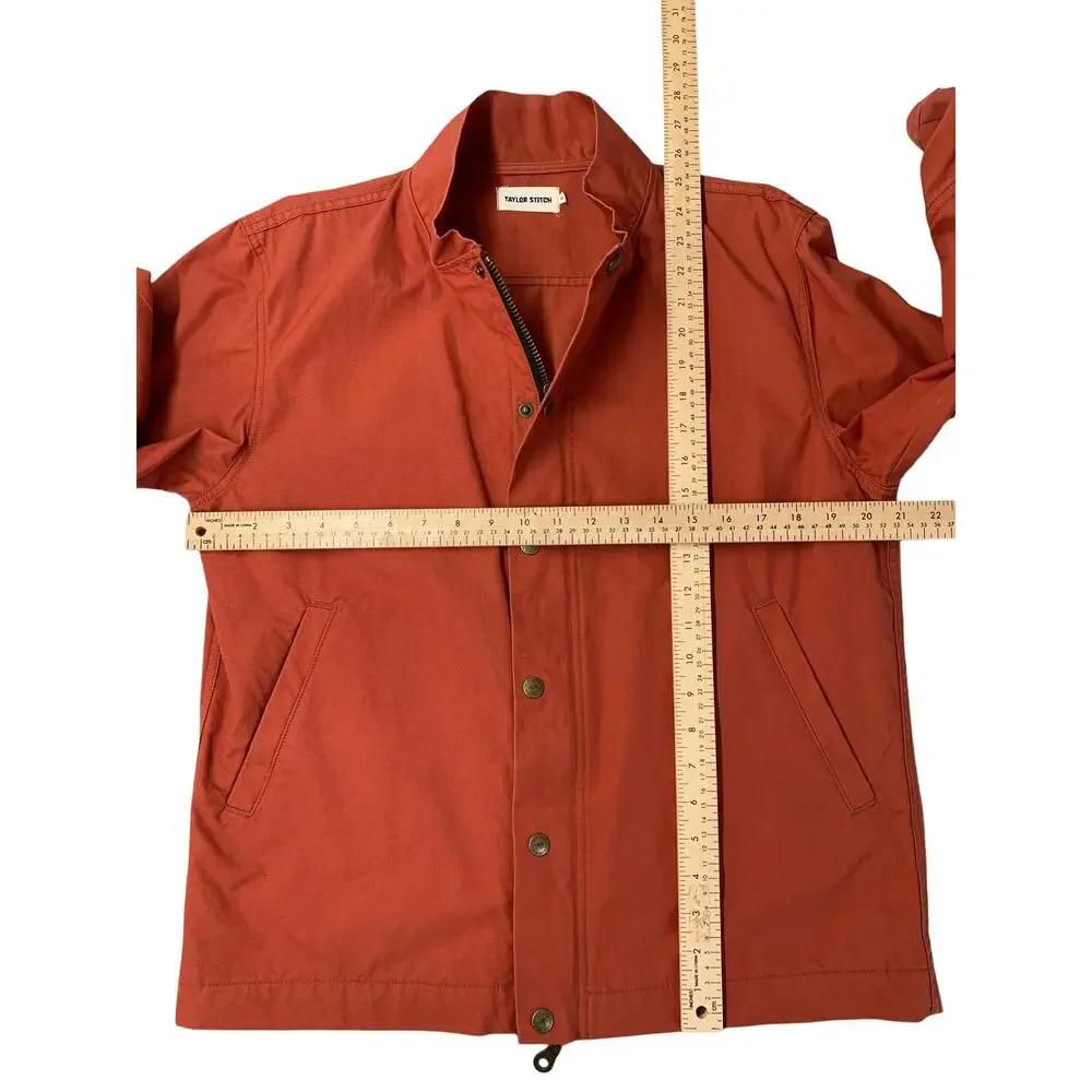 Taylor Stitch Cotton Bomber Jacket Size 40 Rust Orange Americana Heritage